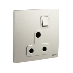 Legrand Mallia Senses 1 Gang BS Switched Socket Outlet 15A 281128 - Slide 5