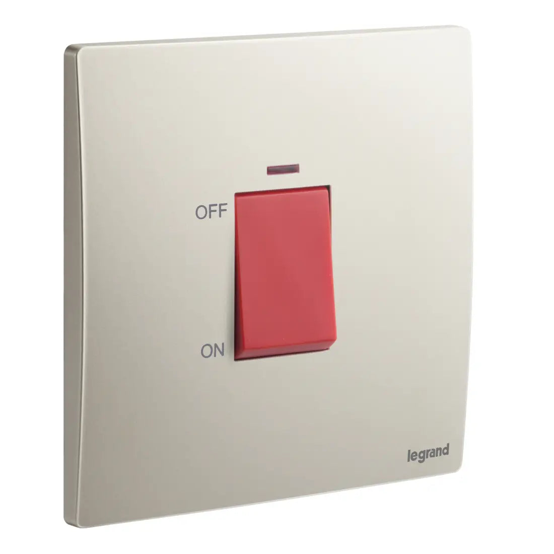 Legrand Mallia Senses 1 Gang Double Pole 45A Switch with Indicator 281071