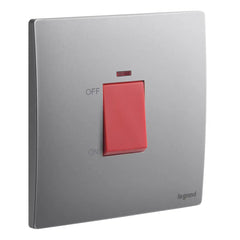 Legrand Mallia Senses 1 Gang Double Pole 45A Switch with Indicator 281071 - Slide 3