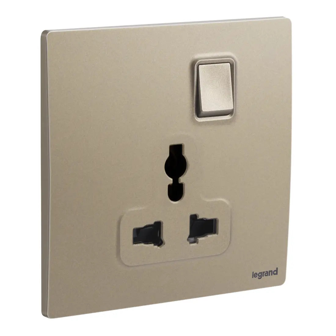 Legrand Mallia Senses 1 Gang Multistandard Switched Socket Outlet 281120