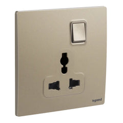 Legrand Mallia Senses 1 Gang Multistandard Switched Socket Outlet 281120 - Slide 4