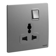 Legrand Mallia Senses 1 Gang Multistandard Switched Socket Outlet 281120 - Slide 3