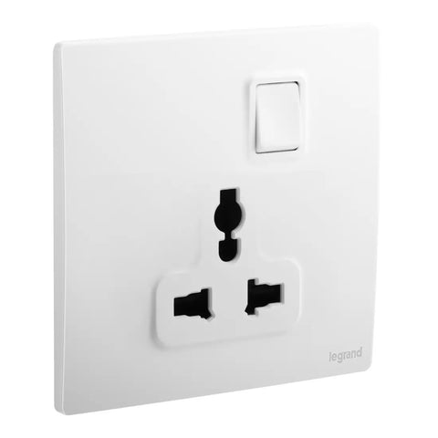 Legrand Mallia Senses 1 Gang Multistandard Switched Socket Outlet 281120