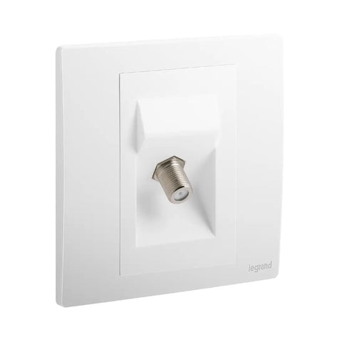 Legrand Mallia Senses 1 Gang "F" Type Terminal TV Socket Outlet 281152