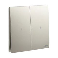 Legrand Mallia Senses 2 Gang 1 Way Illuminated Switch 16AX 281012 - Slide 5