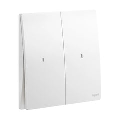 Legrand Mallia Senses 2 Gang 1 Way Illuminated Switch 16AX 281012 - Slide 1