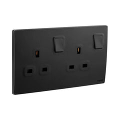 Legrand Mallia Senses 2 Gang BS 13A Switched Socket Outlet Double Pole 281117 - Slide 2