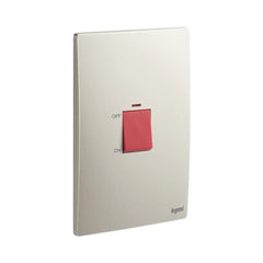 Legrand Mallia Senses 2 Gang Double Pole 45A Switch with Indicator 281073 - Slide 5