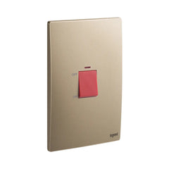 Legrand Mallia Senses 2 Gang Double Pole 45A Switch with Indicator 281073 - Slide 4