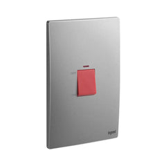 Legrand Mallia Senses 2 Gang Double Pole 45A Switch with Indicator 281073 - Slide 3
