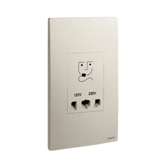 Legrand Mallia Senses 2 Gang Shaver Socket Outlet 120/240 Volts 281135 - Slide 5