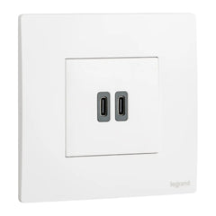 Legrand Mallia Senses 2 Modules 30W C and C Power Delivery USB Charger 281210 - Slide 1