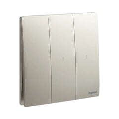 Legrand Mallia Senses 3 Gang 1 Way Illuminated Switch 16AX 281014 - Slide 5
