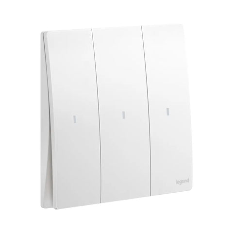 Legrand Mallia Senses 3 Gang 1 Way Illuminated Switch 16AX 281014