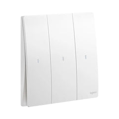 Legrand Mallia Senses 3 Gang 1 Way Illuminated Switch 16AX 281014 - Slide 1
