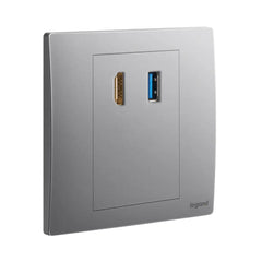 Legrand Mallia Senses HDMI Socket Outlet with USB A Data Socket Transfer 281021 - Slide 3