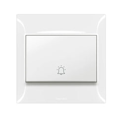 Legrand Belanko S 1 Gang Bell Push With Bell Marking 6A - Slide 1