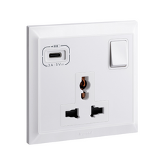 Legrand Belanko S 1 Gang Multistandard Switched Socket Outlet With USB Type-C - Slide 2