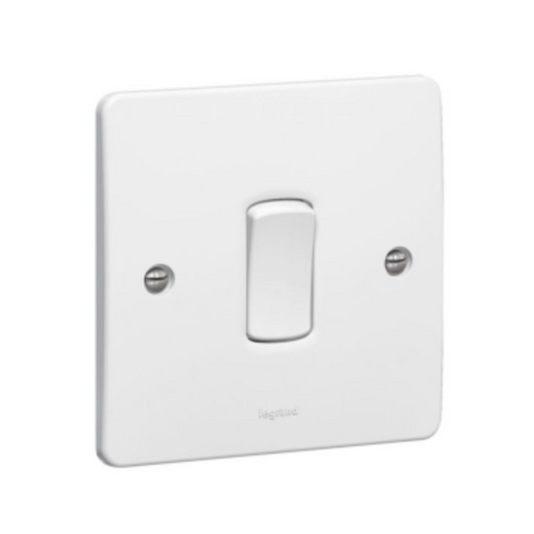 Legrand Synergy White 1 Gang 1 Way 10 AX 250V Single Pole Switch 730000