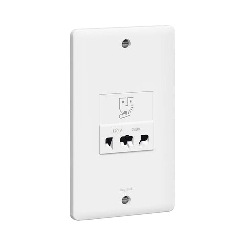 Legrand Synergy White Shaver Socket 240/120V 730090