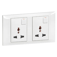 Legrand Belanko S Double 1 Gang Multistandard Switched Socket Outlet - Slide 1