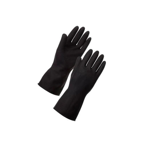 LION Brand Latex Rubber Gloves - Black