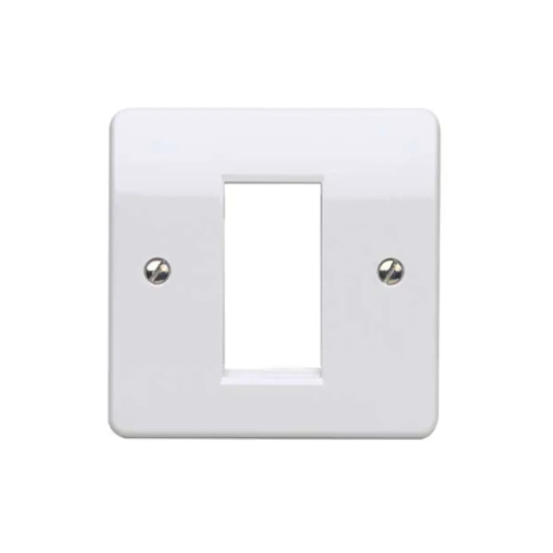 MK Logic Plus 1G Euro Front Plate One Module Aperture 25 X 50mm K181WHI - White