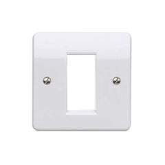 MK Logic Plus 1G Euro Front Plate One Module Aperture 25 X 50mm K181WHI - White - Slide 1