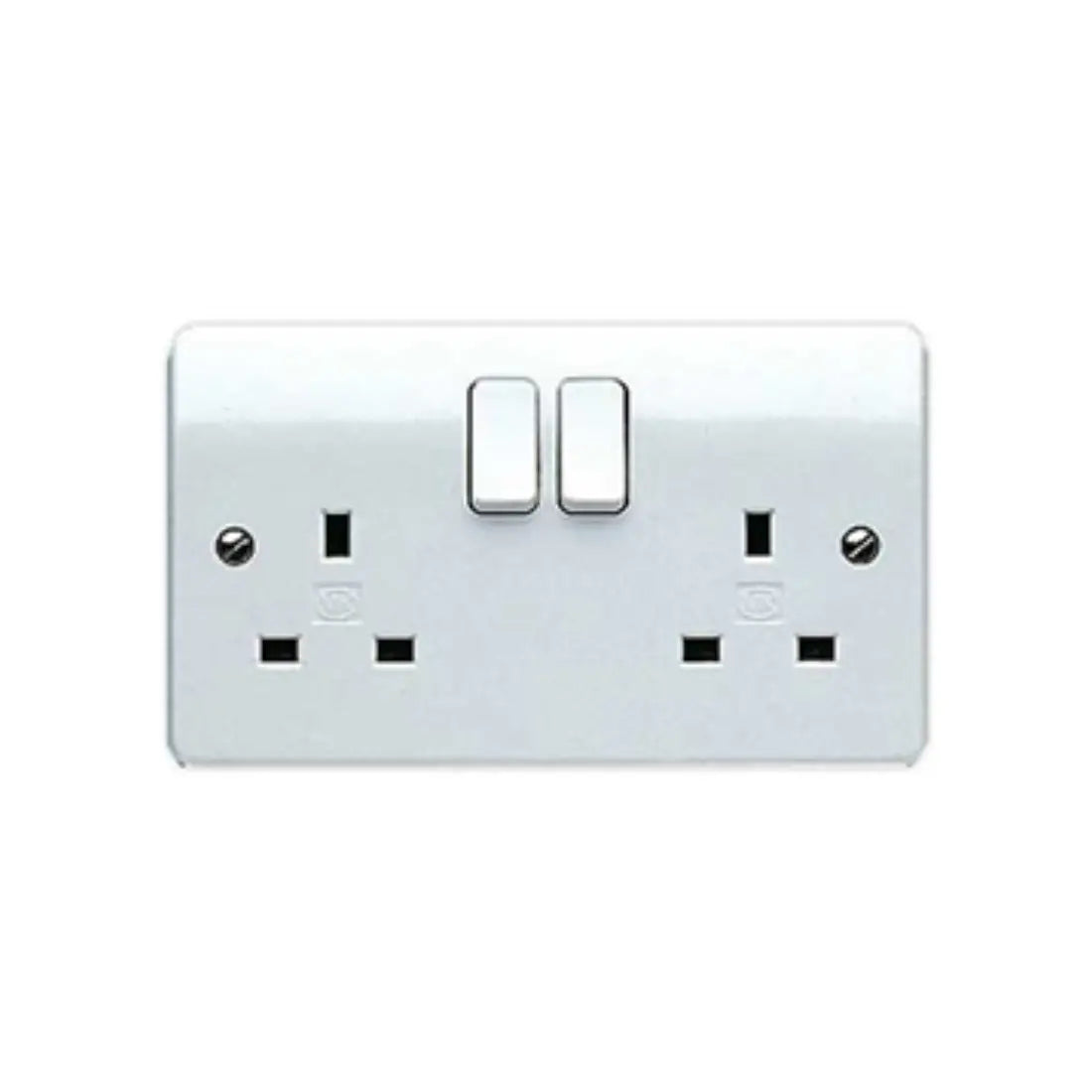 MK Logic Plus 13A 2G DP Switched Socket K2747WHI - White