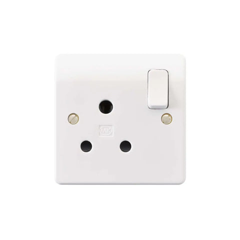 MK Logic Plus 15A 1G Switched Socket K2893WHI - White