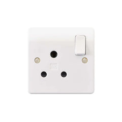MK Logic Plus 15A 1G Switched Socket K2893WHI - White - Slide 1