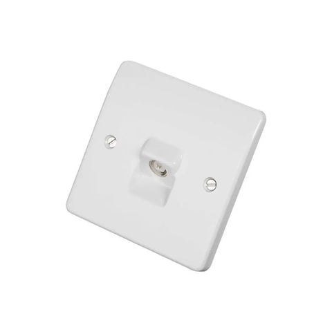 MK Logic Plus 1G TV/FM CO-AX Socket Non Isolated K3520SAWHI - White