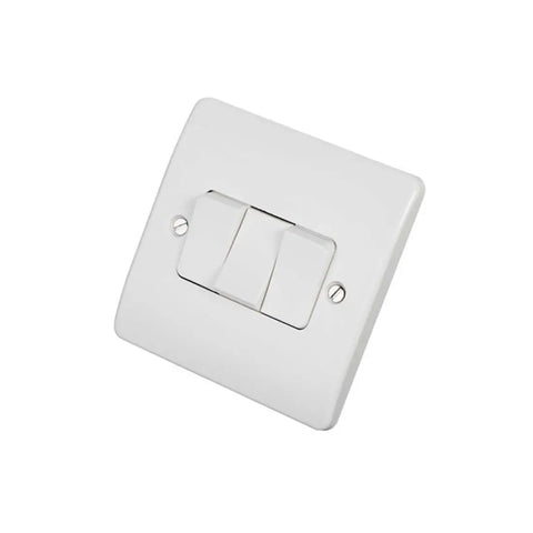 MK Logic Plus 10A 3G SP 2 Way Plate Switch K4873SAWHI - White