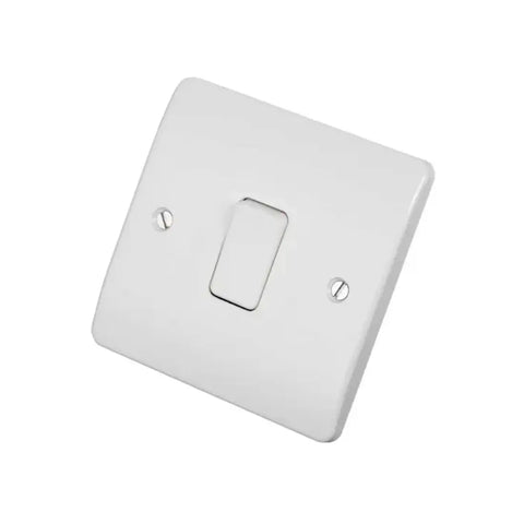 MK Logic Plus 10A 1G Intermediate Plate Switch K4875WHI - White