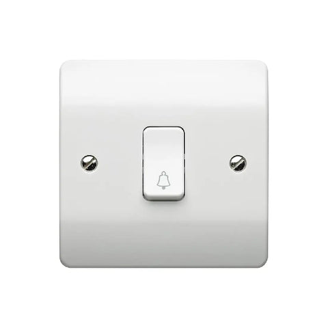 MK Logic Plus 10A 1G 2Way SP Push Switch K4878BWHI - White