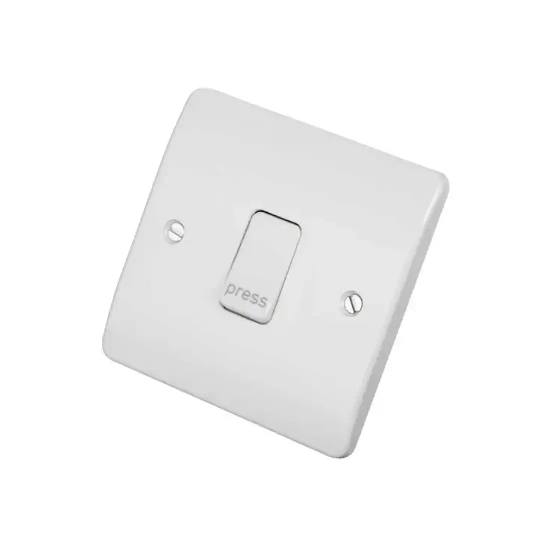 MK Logic Plus 10A 1G 2Way Press Switch K4878PWHI - White