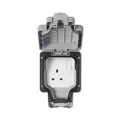 MK Masterseal Plus 13A 1 Gang Waterproof Switched Socket K56486GRY - Grey - Slide 2