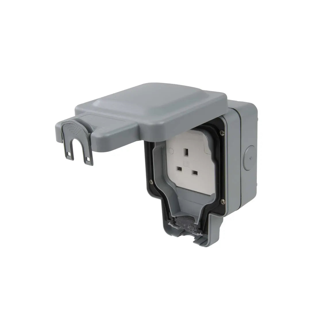 MK Masterseal Plus 13A 1 Gang Waterproof Switched Socket K56486GRY - Grey