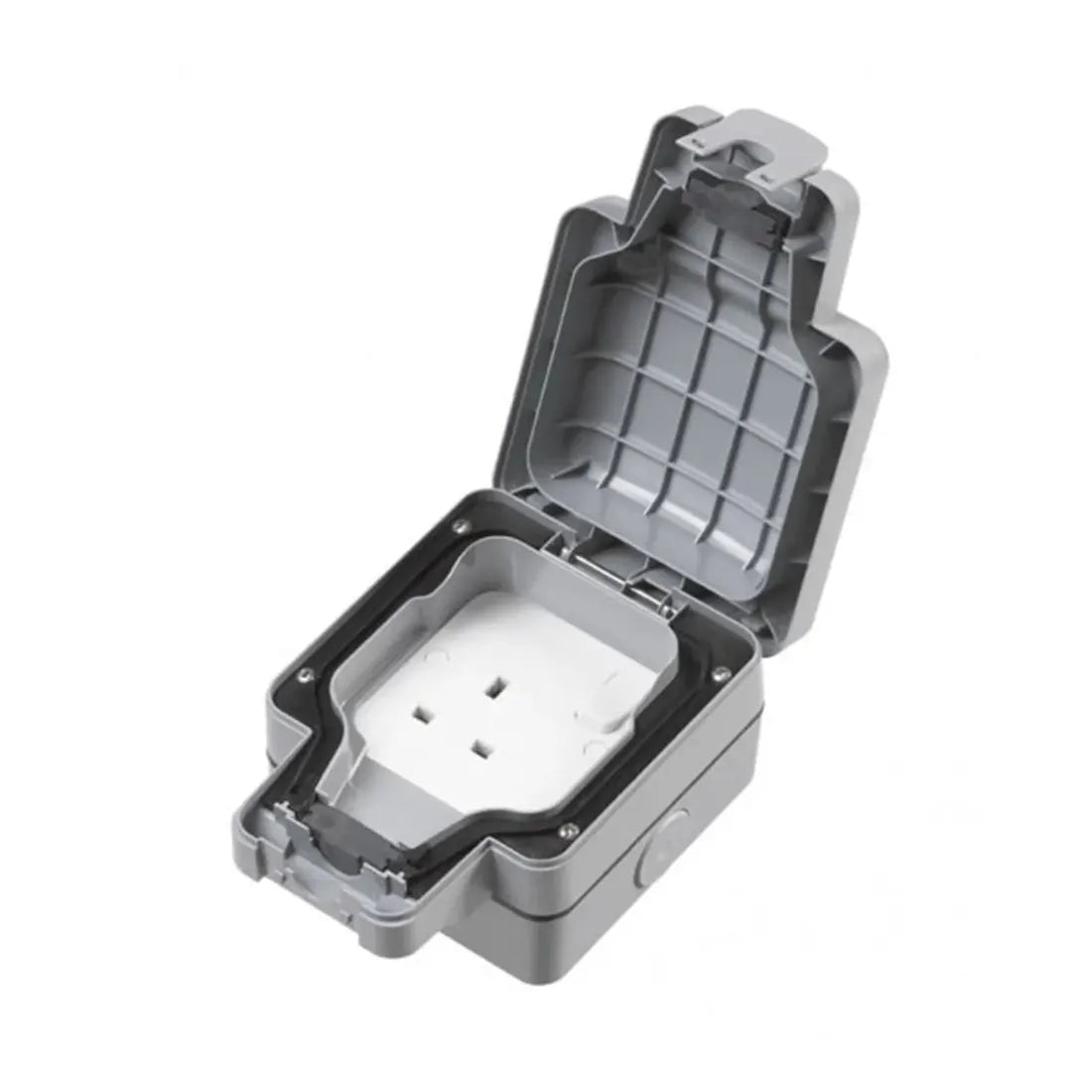 MK Masterseal Plus 13A 1 Gang Waterproof Switched Socket K56486GRY - Grey