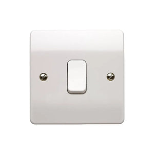 MK Logic Plus 10A 1G Intermediate Plate Switch K4875WHI - White
