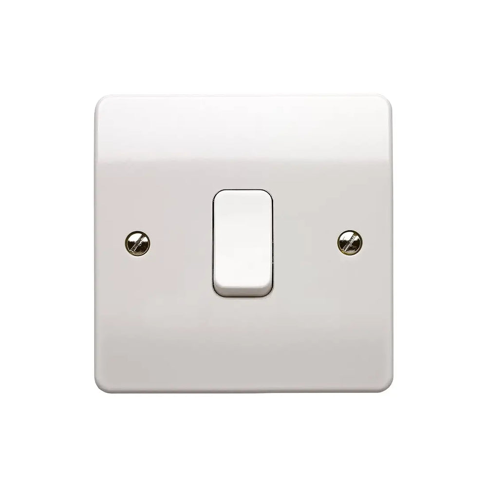MK Logic Plus 10A 1G Intermediate Plate Switch K4875WHI - White