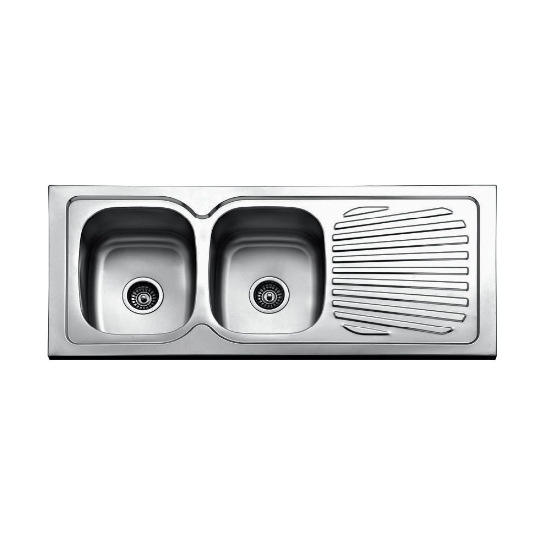 Milano Stainless Steel Double Bowl Kitchen Sink 1200 X 500 X 180mm BL-860