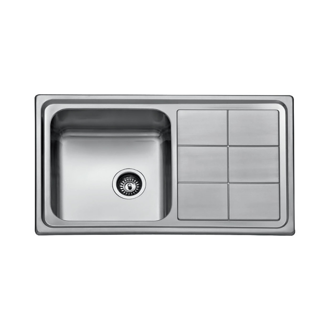 Milano Single Bowl Single Drain Kitchen Sink 860 X 500 X 200mm BL-890