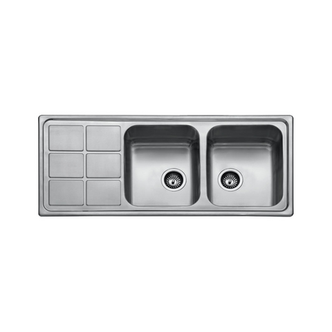 Milano Double Bowl Kitchen Sink 1160 X 500 X 200mm BL-894
