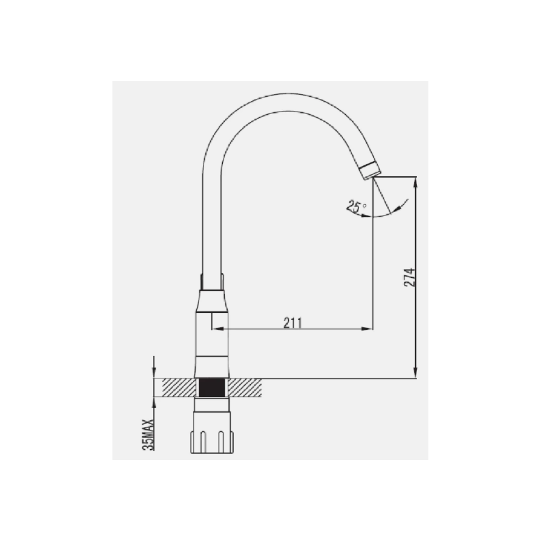 Milano Charming Kitchen Sink Mixer - Chrome