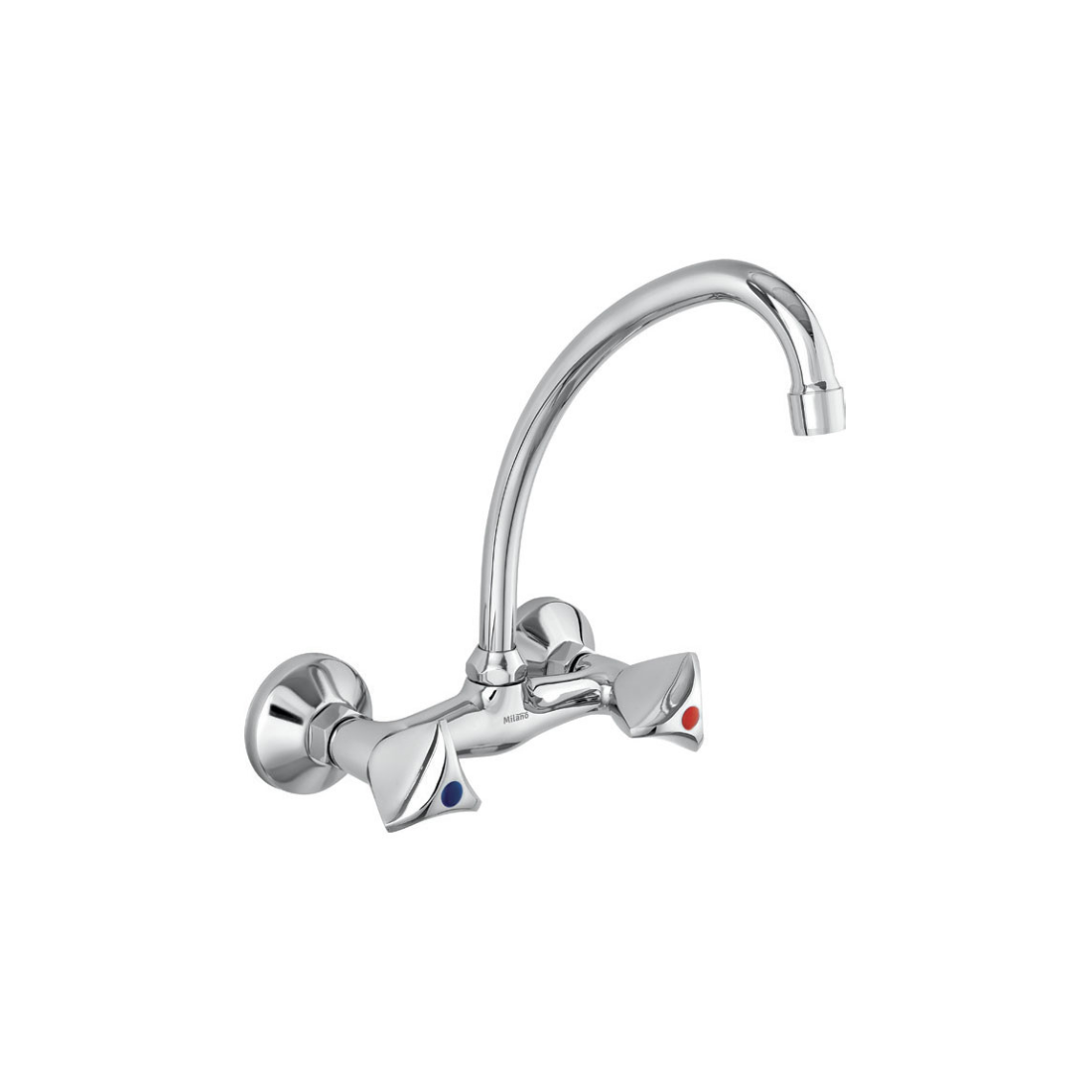 Milano Classic Wall Mounted Kitchen Sink Mixer - Chrome