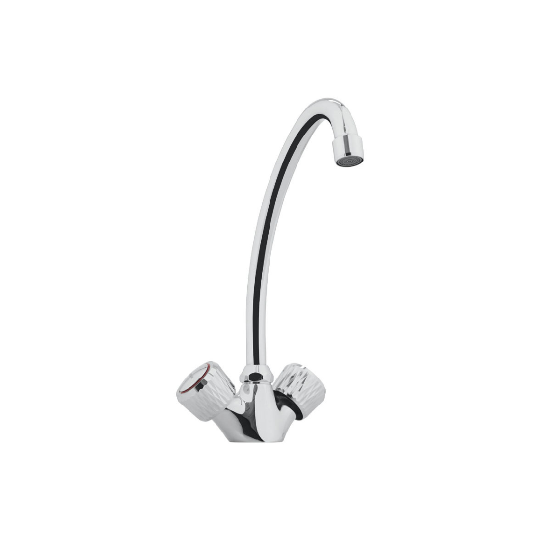 Milano Crown Plus Single Hole Kitchen Sink Mixer - Chrome