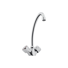 Milano Crown Plus Single Hole Kitchen Sink Mixer - Chrome - Slide 1