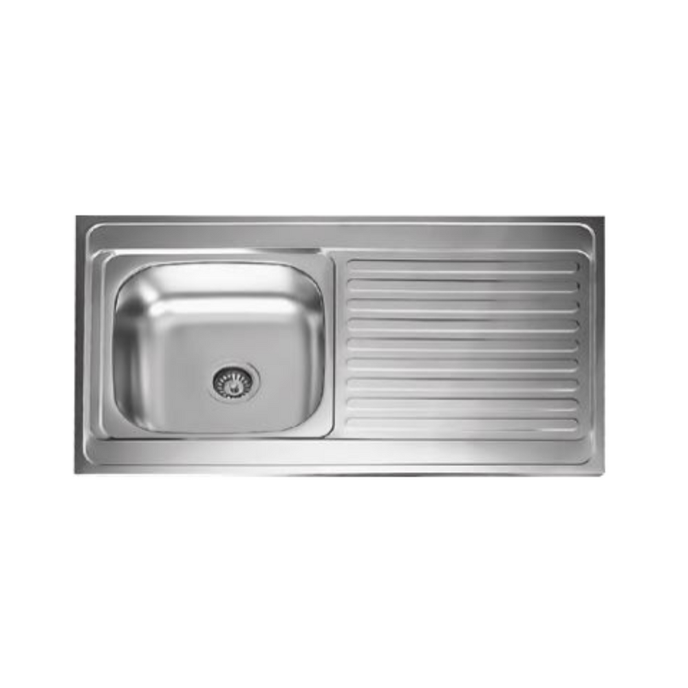 Milano Single Bowl Single Drain Kitchen Sink 1000 X 600 X 140mm D10060A