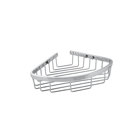 Milano Dora Single Layer Corner Basket - Stainless Steel